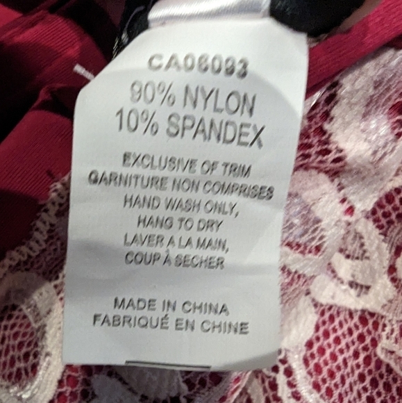 COQUETTE Plus Size Raspberry Lace floral Corset bustier, size 1x/2x - Picture 8 of 16